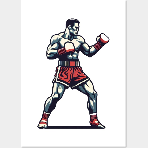 Kick Boxing Fighter Wall Art by nerd.collect